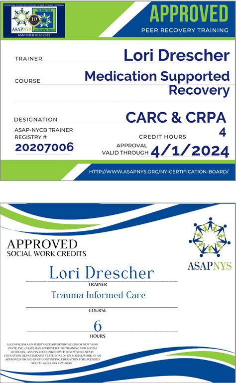 CASAC-Advanced Counselor, CRPA, CRPA-F, RCA Trainer. . Crpa vs carc
